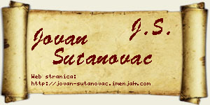 Jovan Šutanovac vizit kartica